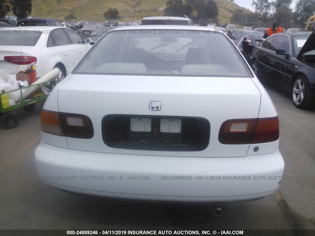 JHMEG8657NS003099 - 1992 HONDA CIVIC LX/EX WHITE photo 6