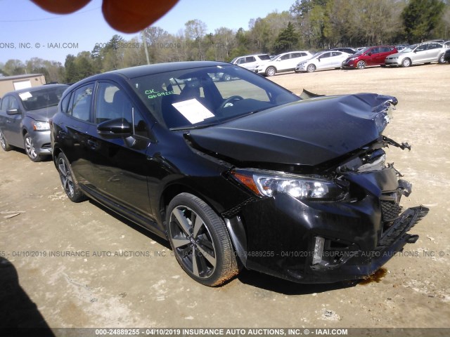 4S3GTAJ62K3715684 - 2019 SUBARU IMPREZA SPORT BLACK photo 1