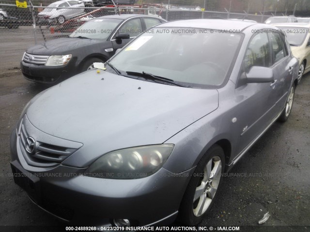 JM1BK143861503503 - 2006 MAZDA 3 HATCHBACK GRAY photo 2