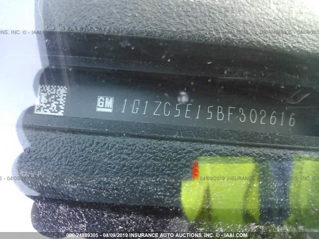 1G1ZC5E15BF302616 - 2011 CHEVROLET MALIBU 1LT 黑色 照片 9