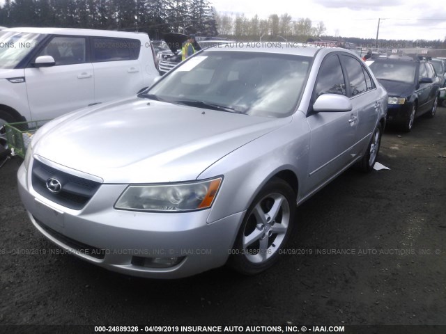 5NPEU46F76H128339 - 2006 HYUNDAI SONATA GLS/LX SILVER photo 2