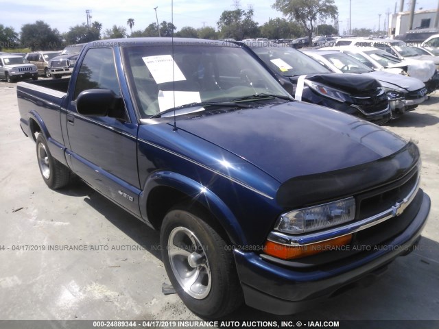 1GCCS14501K158959 - 2001 CHEVROLET S TRUCK S10 BLUE photo 1