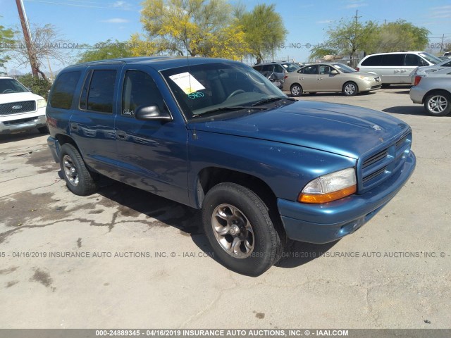 1D4HR38N13F552444 - 2003 DODGE DURANGO SPORT BLUE photo 1