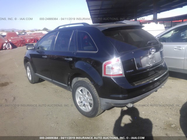 2FMDK36C37BB41812 - 2007 FORD EDGE SE BLACK photo 3