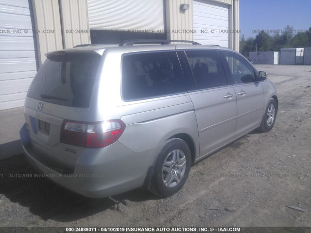 5FNRL38777B449706 - 2007 HONDA ODYSSEY EXL SILVER photo 4