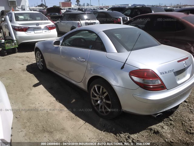 WDBWK56F67F150844 - 2007 MERCEDES-BENZ SLK 350 SILVER photo 3