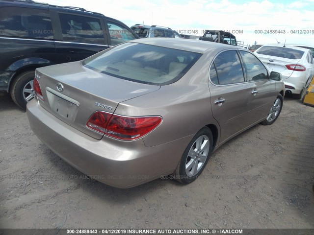 JTHBA30GX55124869 - 2005 LEXUS ES 330 GOLD photo 4