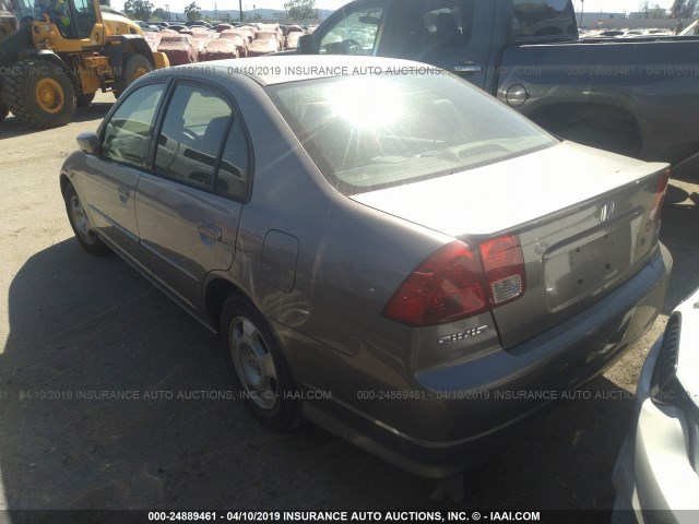 JHMES96665S023325 - 2005 HONDA CIVIC HYBRID GRAY photo 3