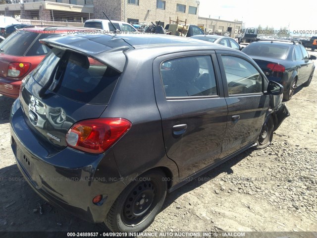 ML32A3HJ2FH009722 - 2015 MITSUBISHI MIRAGE DE GRAY photo 4