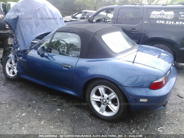 4USCH9343YLG03198 - 2000 BMW Z3 2.3 BLUE photo 3