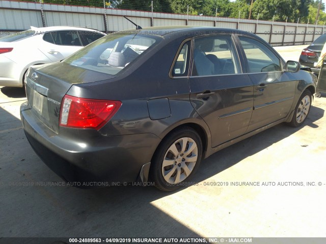 JF1GE61668H518123 - 2008 SUBARU IMPREZA 2.5I GRAY photo 4