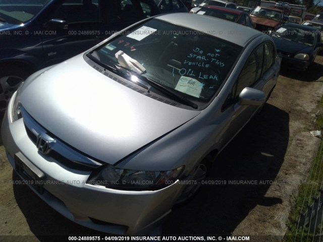 JHMFA3F25AS006754 - 2010 HONDA CIVIC HYBRID SILVER photo 2