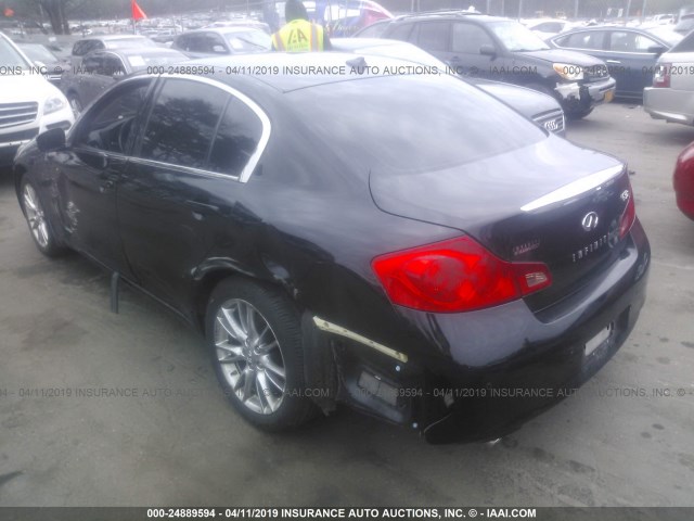 JN1CV6AR5BM352004 - 2011 INFINITI G37 BLACK photo 3