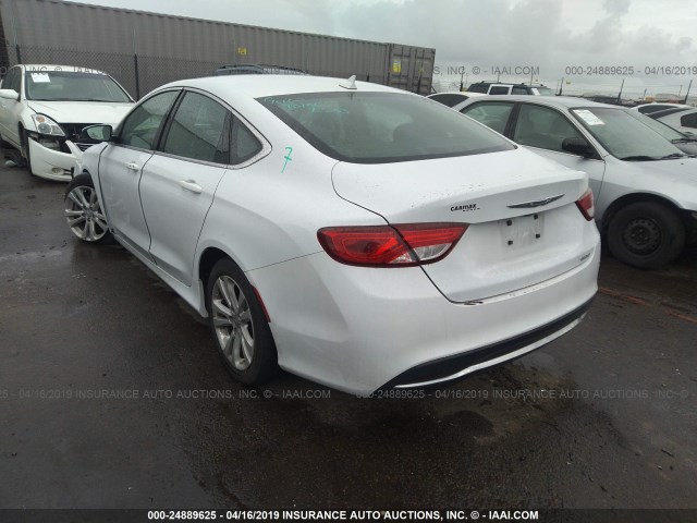 1C3CCCABXGN167053 - 2016 CHRYSLER 200 LIMITED WHITE photo 3