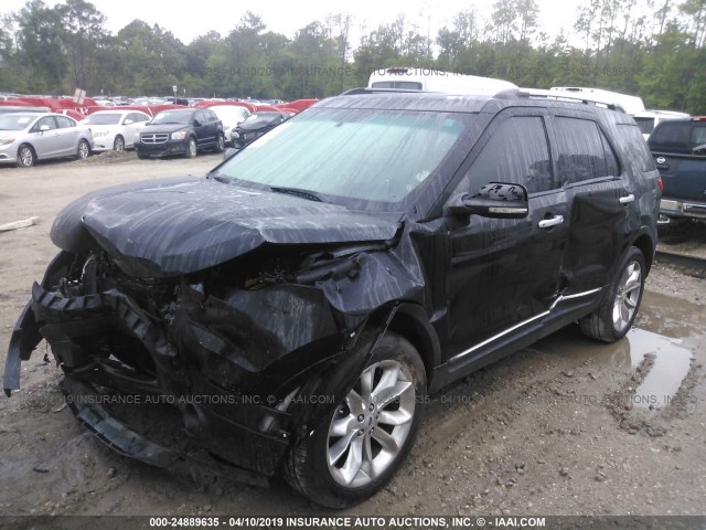 1FMHK7D84CGA54611 - 2012 FORD EXPLORER XLT BLACK photo 2