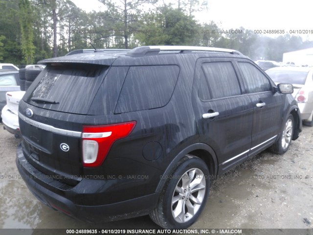 1FMHK7D84CGA54611 - 2012 FORD EXPLORER XLT BLACK photo 4