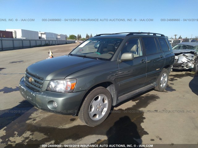 JTEEP21A570206599 - 2007 TOYOTA HIGHLANDER SPORT/LIMITED GREEN photo 2