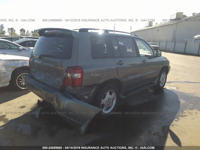 JTEEP21A570206599 - 2007 TOYOTA HIGHLANDER SPORT/LIMITED GREEN photo 4