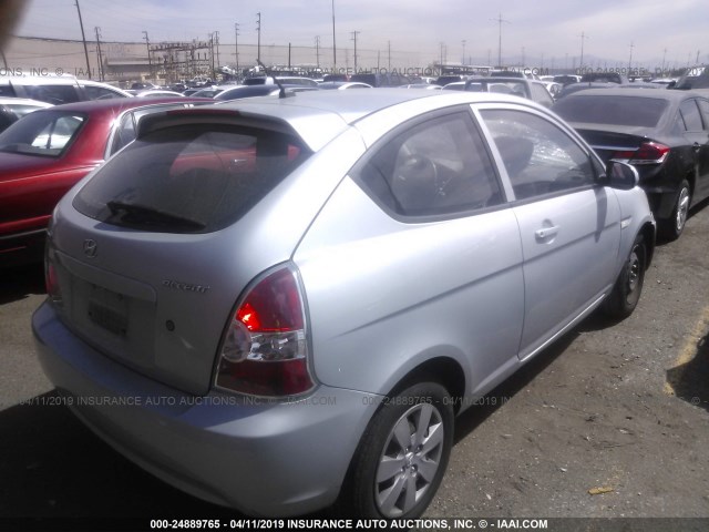 KMHCM3AC7AU171085 - 2010 HYUNDAI Accent BLUE/GS SILVER photo 4