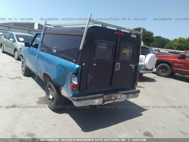 1FTCR10A4NUC69877 - 1992 FORD RANGER BLUE photo 3