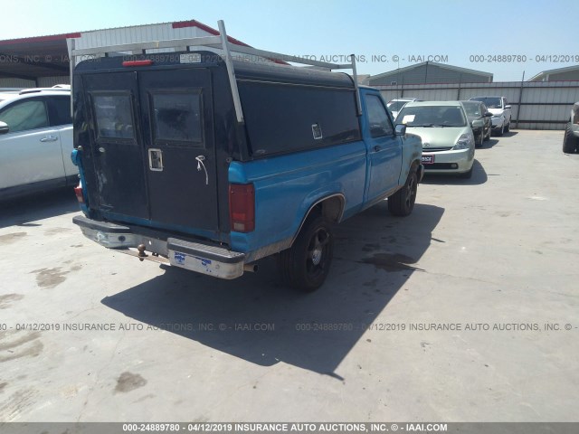 1FTCR10A4NUC69877 - 1992 FORD RANGER BLUE photo 4