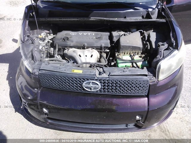 JTLKE50EX81009074 - 2008 TOYOTA SCION XB 栗色 照片 10