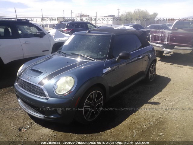 WMWMS33539TG88687 - 2009 MINI COOPER S BLUE photo 2