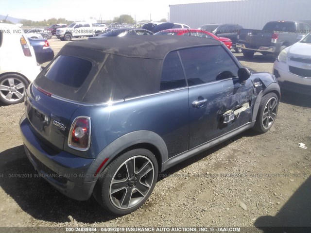 WMWMS33539TG88687 - 2009 MINI COOPER S BLUE photo 4