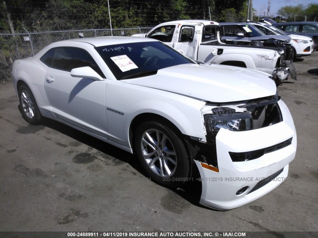 2G1FB1E34F9255593 - 2015 CHEVROLET CAMARO LS WHITE photo 1