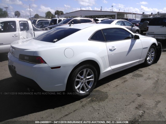 2G1FB1E34F9255593 - 2015 CHEVROLET CAMARO LS WHITE photo 4