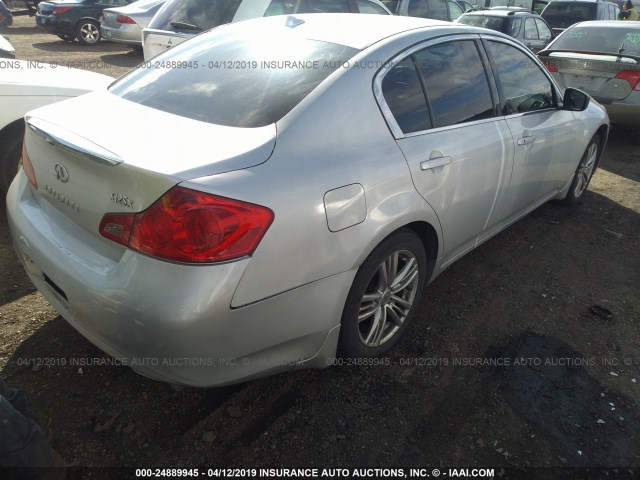 JN1DV6AR2CM731371 - 2012 INFINITI G25 SILVER photo 4