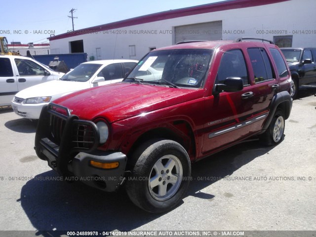 1J4GK48K33W550861 - 2003 JEEP LIBERTY SPORT/FREEDOM Կարմիր լուսանկար 2