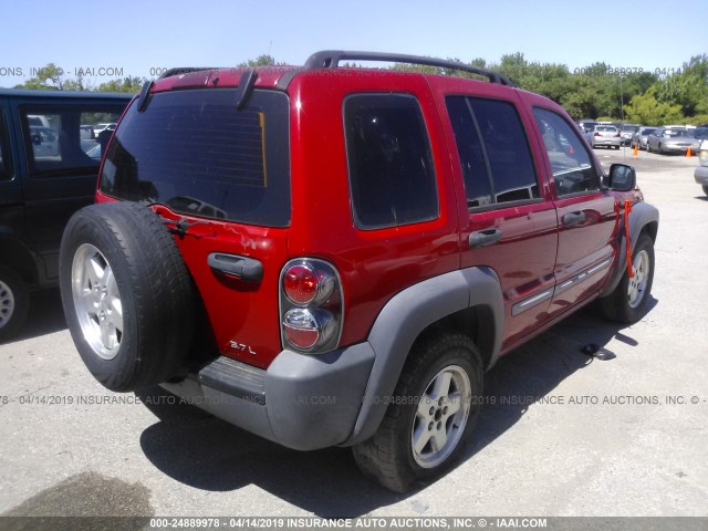 1J4GK48K33W550861 - 2003 JEEP LIBERTY SPORT/FREEDOM Կարմիր լուսանկար 4