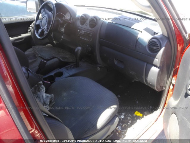1J4GK48K33W550861 - 2003 JEEP LIBERTY SPORT/FREEDOM Կարմիր լուսանկար 5