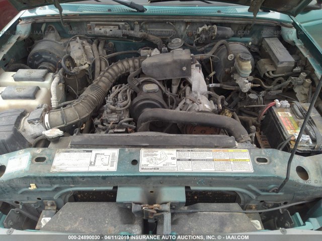 1FTYR10C6WPA60230 - 1998 FORD RANGER GREEN photo 10