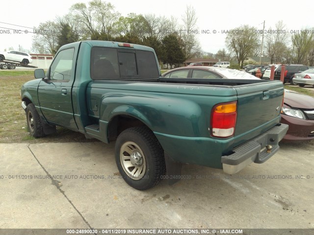 1FTYR10C6WPA60230 - 1998 FORD RANGER GREEN photo 3