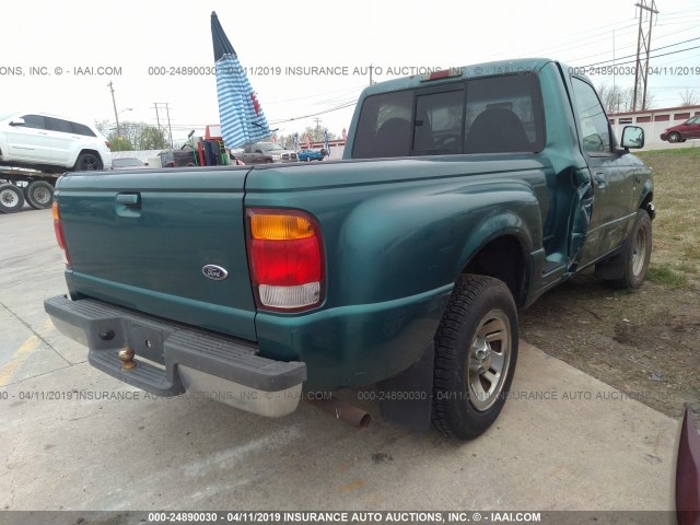 1FTYR10C6WPA60230 - 1998 FORD RANGER GREEN photo 4