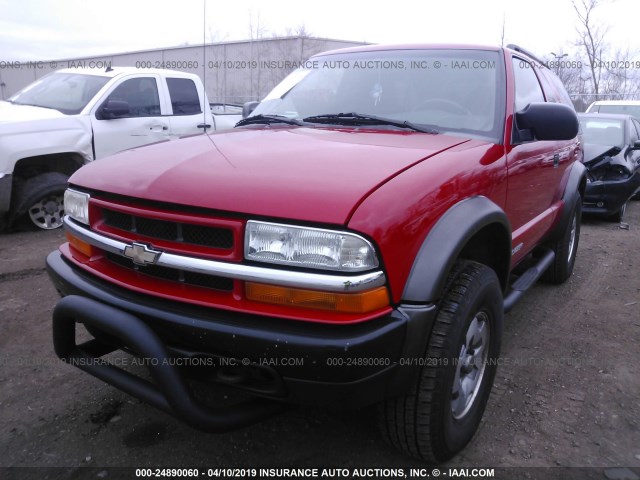 1GNCS18X94K135249 - 2004 CHEVROLET BLAZER RED photo 6