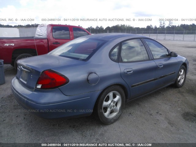 1FAFP55UXYA251747 - 2000 FORD TAURUS SES BLUE photo 4