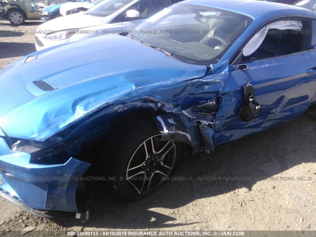 1FA6P8CF0K5125788 - 2019 FORD MUSTANG GT BLUE photo 6