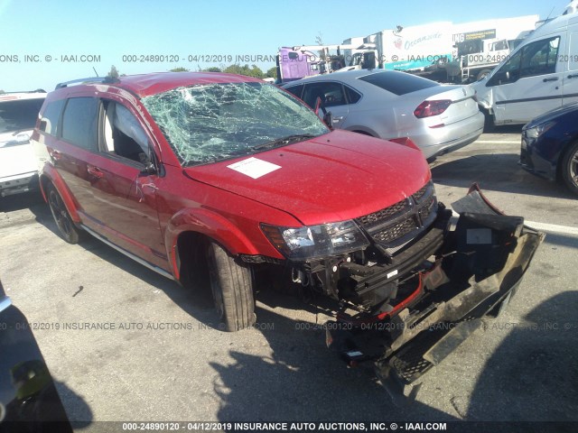 3C4PDCGB6JT257308 - 2018 DODGE JOURNEY CROSSROAD RED photo 1