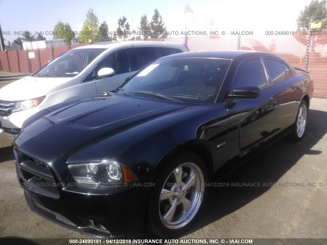 2B3CL5CT0BH503180 - 2011 DODGE CHARGER R/T BLACK photo 2