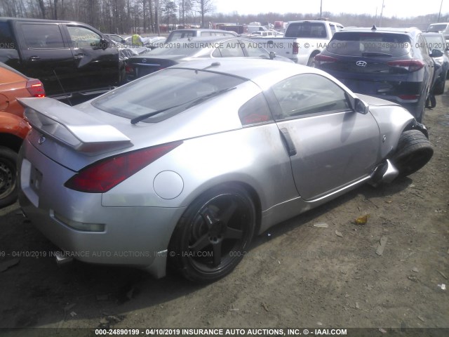 JN1AZ34D14M101879 - 2004 NISSAN 350Z COUPE SILVER photo 4