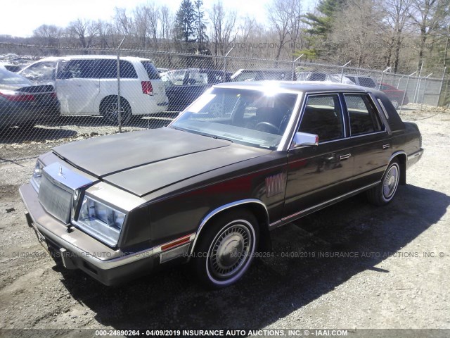 1C3BT56G9EC206638 - 1984 CHRYSLER NEW YORKER BROWN photo 2