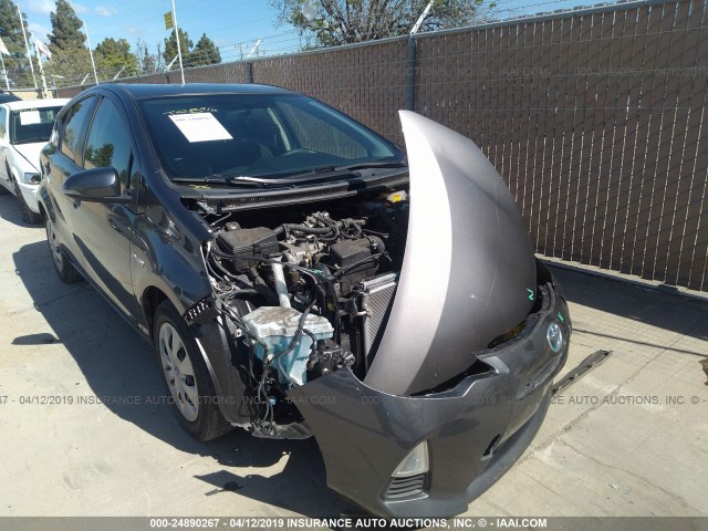 JTDKDTB33D1540853 - 2013 TOYOTA PRIUS C GRAY photo 1