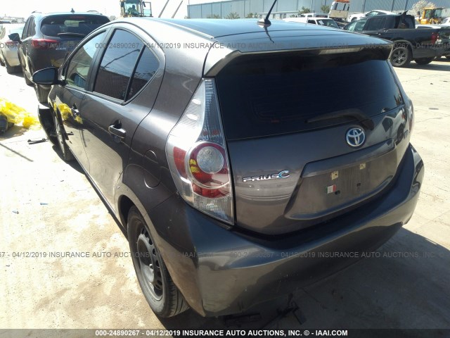 JTDKDTB33D1540853 - 2013 TOYOTA PRIUS C GRAY photo 3