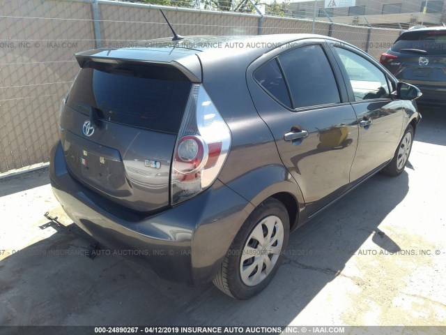 JTDKDTB33D1540853 - 2013 TOYOTA PRIUS C GRAY photo 4