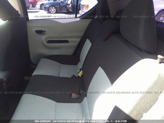 JTDKDTB33D1540853 - 2013 TOYOTA PRIUS C GRAY photo 8