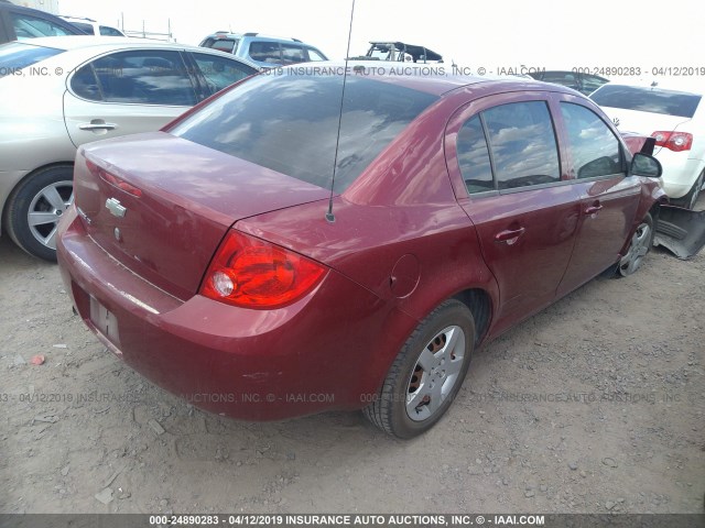 1G1AL58F787349606 - 2008 CHEVROLET COBALT LT BURGUNDY photo 4