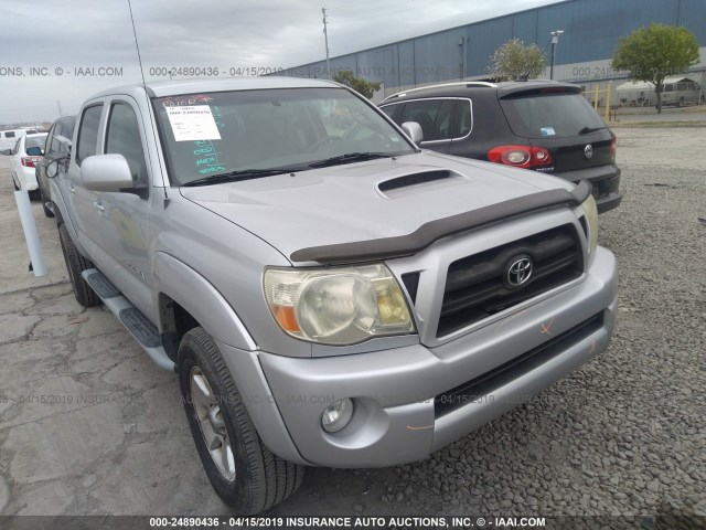 5TEJU62N35Z068787 - 2005 TOYOTA TACOMA DOUBLE CAB PRERUNNER SILVER photo 1